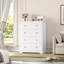 Ensemble de chambre à coucher élégant 2 pièces, commode à 5 tiroirs l 39,4 po et commode à 4 tiroirs H 37 po