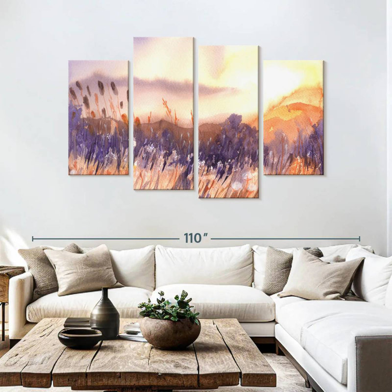 Alvord Mountain And Sunset, 54" H x 84" W