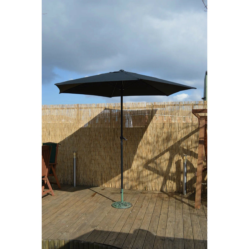 Ahmiyah 270cm Market Parasol, Black 