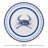 Blue Crab Enamelware Animal Print Charger
