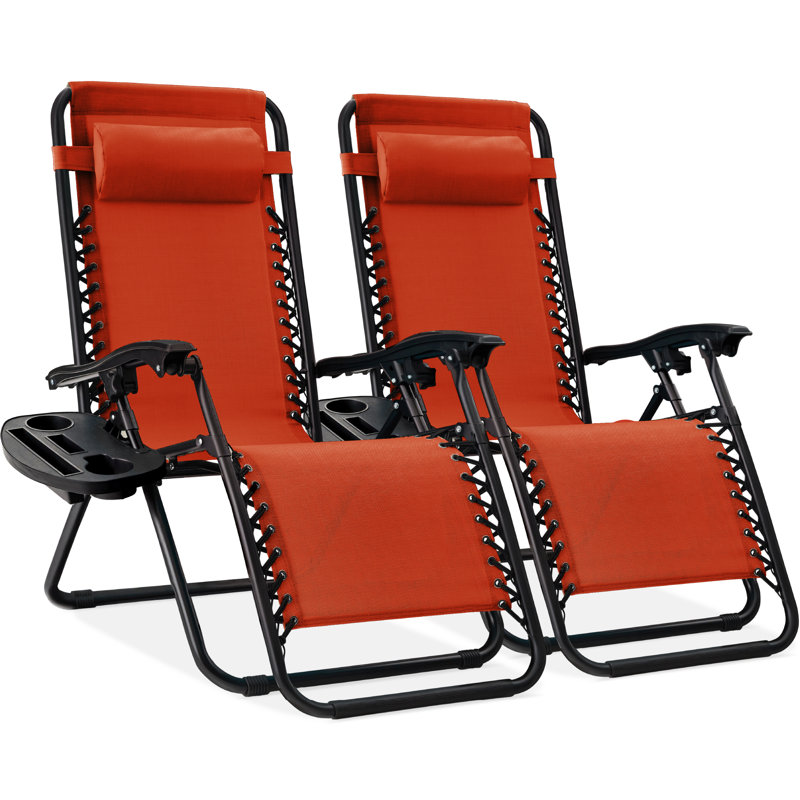 Fauteuil inclinable Nathen Zero Gravity, Orange brûlé