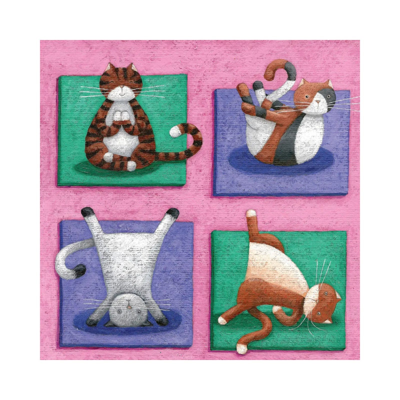 Yoga For Cats by Peter Adderley - Wrapped Canvas Gallery-Wrapped Canvas Giclée, 30.48 cm H x 30.48 cm W