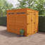 TigerFlex® Modular Buildings 8 ft. W x 6 ft. D Solid Wood Shiplap Pent Garden Shed