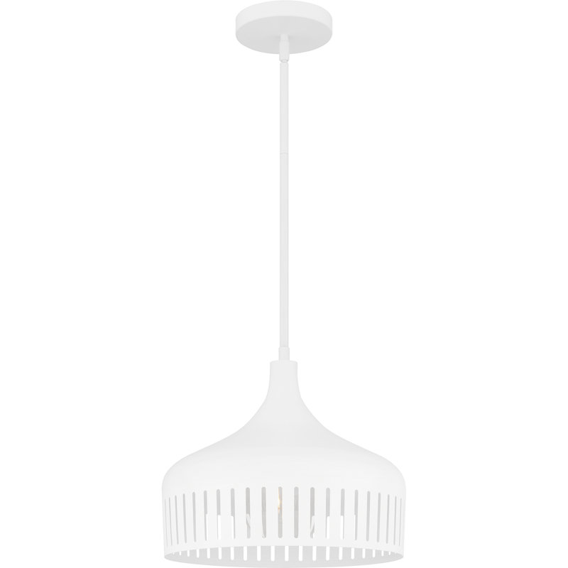 Keagan 1-Light Pendant Light, Matte White
