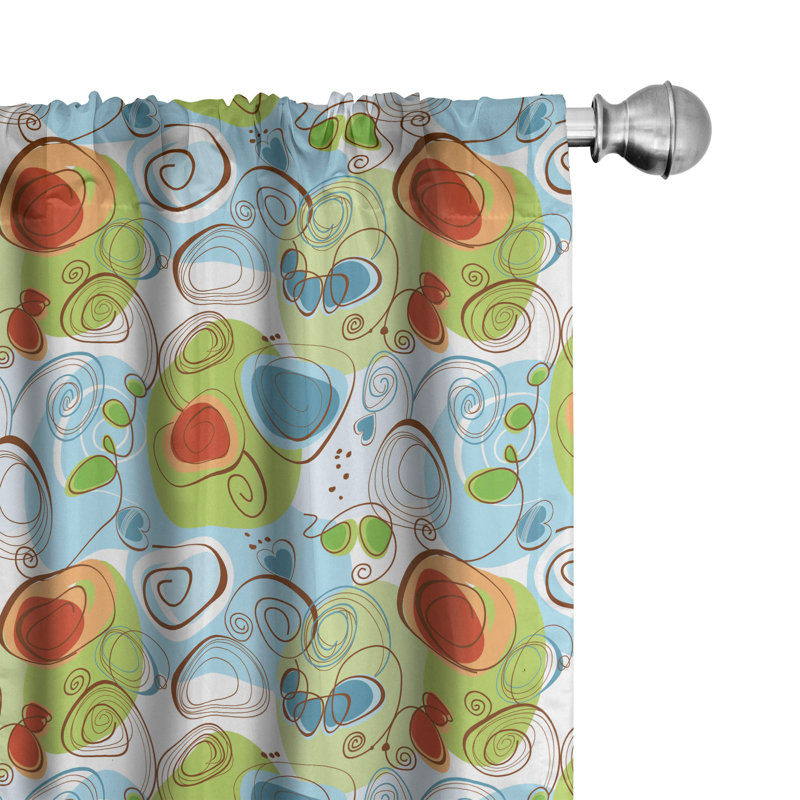 Funky Semi-Sheer Rod Pocket Sliding Panel, 28" x 95"