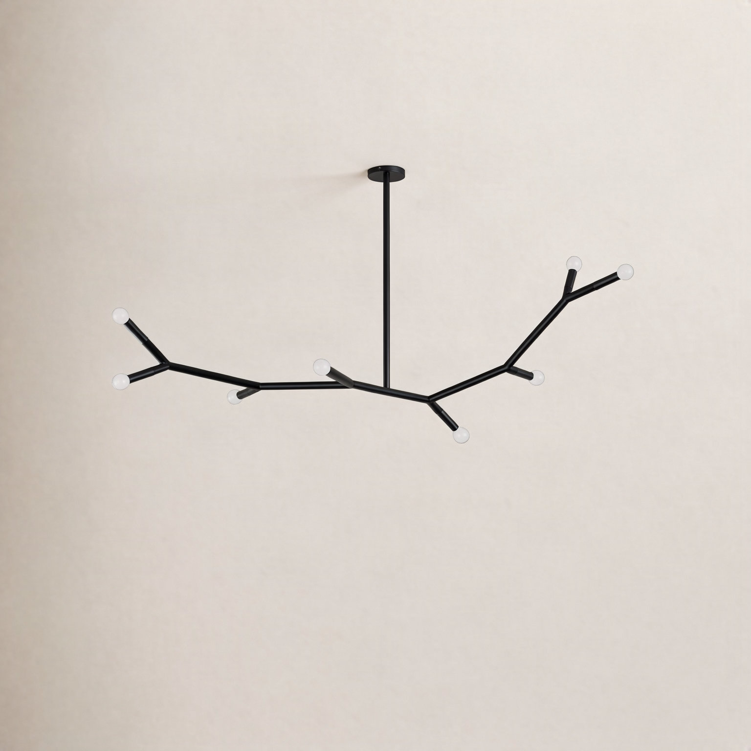 Raela 8 - Light Metal Dimmable Chandelier, Matte Black