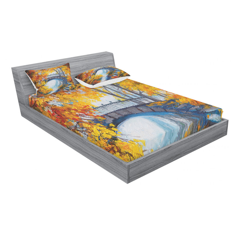 Microfiber Sheet Set, Queen Sheet Set with Fitted Sheet