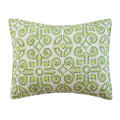 Boxwood Abbey Green Garden Cotton Standard Sham
