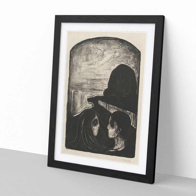 Attraction I by Edvard Munch - Picture Frame Painting, Black Framed, 36cm H x 27cm W x 2cm D