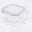  Rangement pour aliments en verre borosilicaté carré de 520 ml