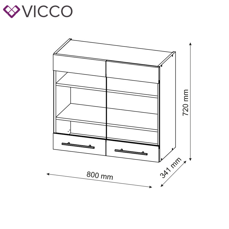 Ballou Glossy Wall Unit, White