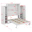Lit escamotable avec deux garde-robes et tablette de rangement-730318144