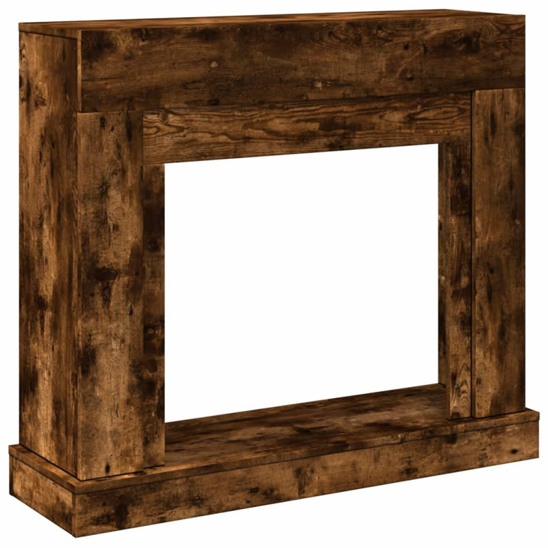 Fireplace Surround 30 Cm Engineered Wood, 87.5cm H x 100cm W x 30cm D, Smoked Oak