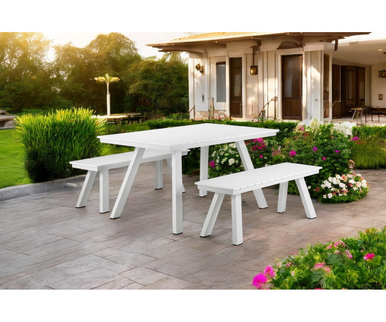 59'' Rectangular 6-Person Outdoor Dining Set