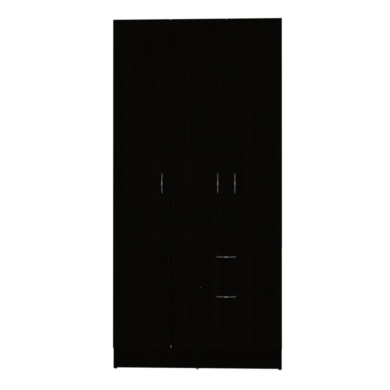 Armoire, chambre à coucher, noir / blanc