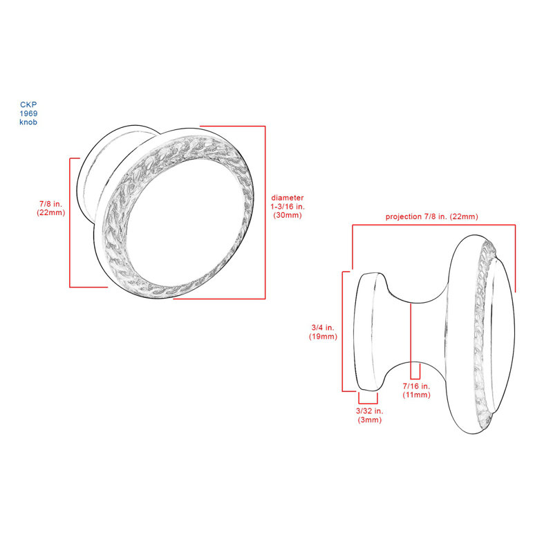 Origins 1 3/16 Round Knob