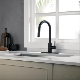 Robinet de cuisine en acier inoxydable à poignée simple avec douchette rétractable CHLAPRO Tohlar