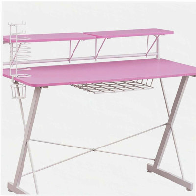 Bureau d'ordinateur de sport avec tablette Sport TS-200, rose