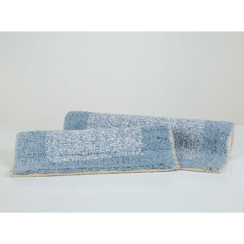 Ensemble de 2 tapis de bain Hazem, Bleu pétrole