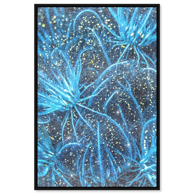 Neon garden Canvas Abstract Print by Oliver Gal, Black Frame, 10 x 15