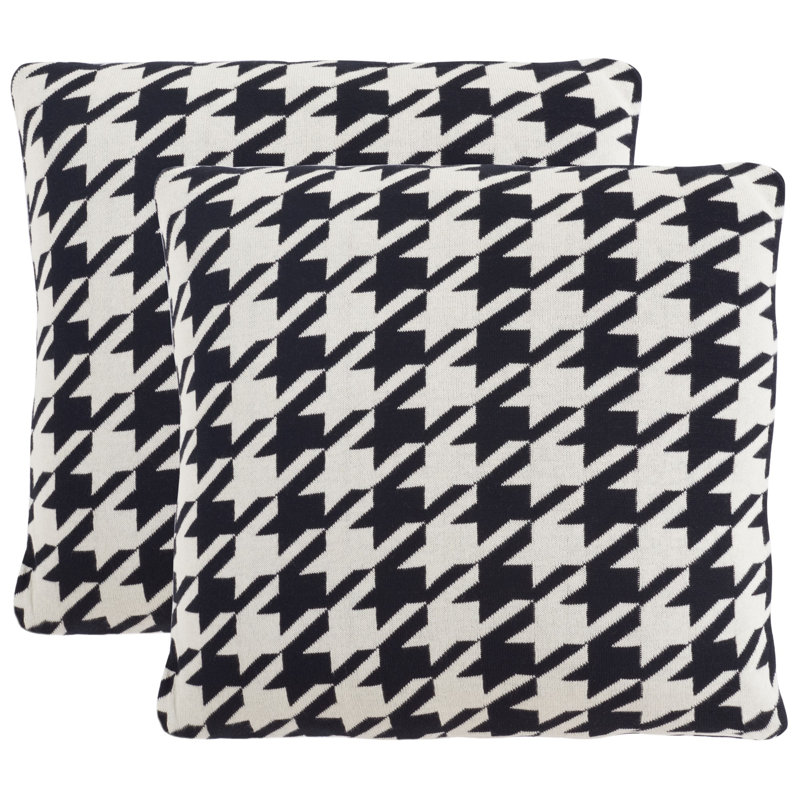 Houndstooth Reversible Throw Pillow