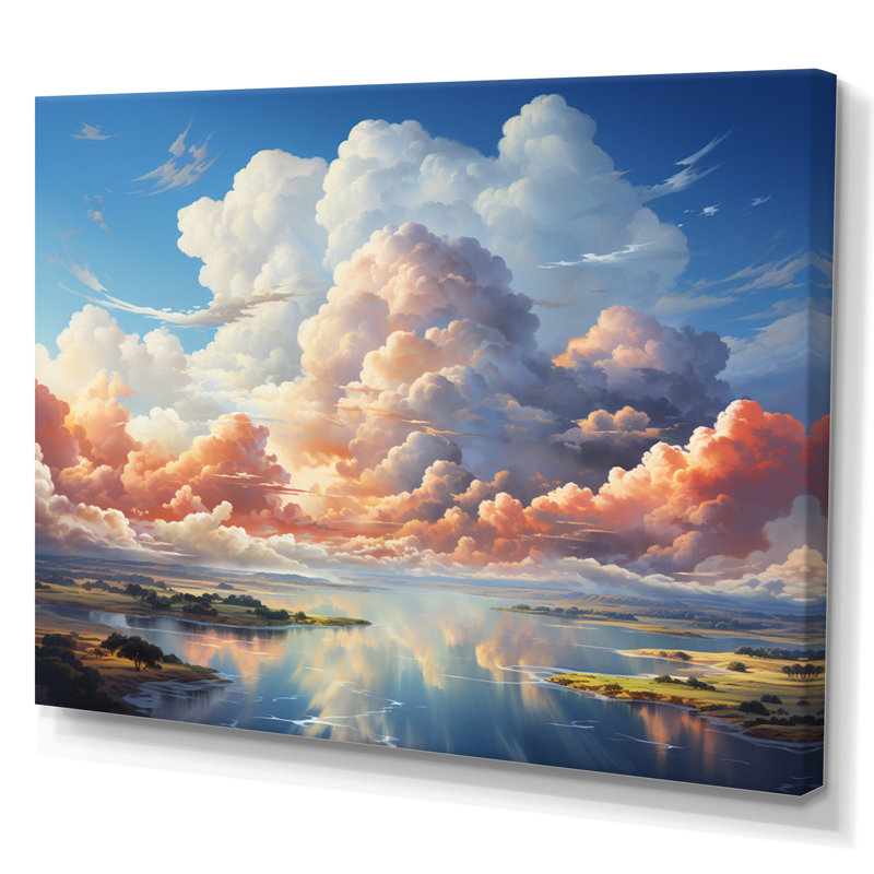 Clouds Coastal Horizons III - impression, Toile tendue, H 12 po x l 20 po x P 1 po