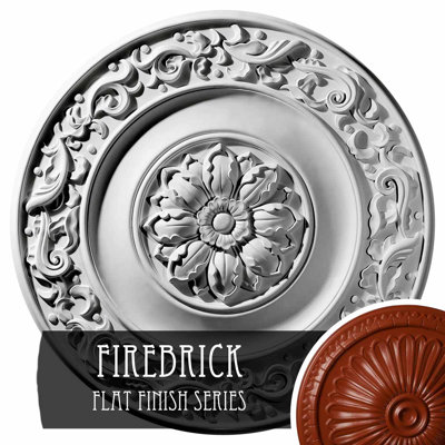 Endurathane Milan Ceiling Medallion, 47 5/8"OD x 2 3/4"P, Hand-Painted Firebrick Finish
