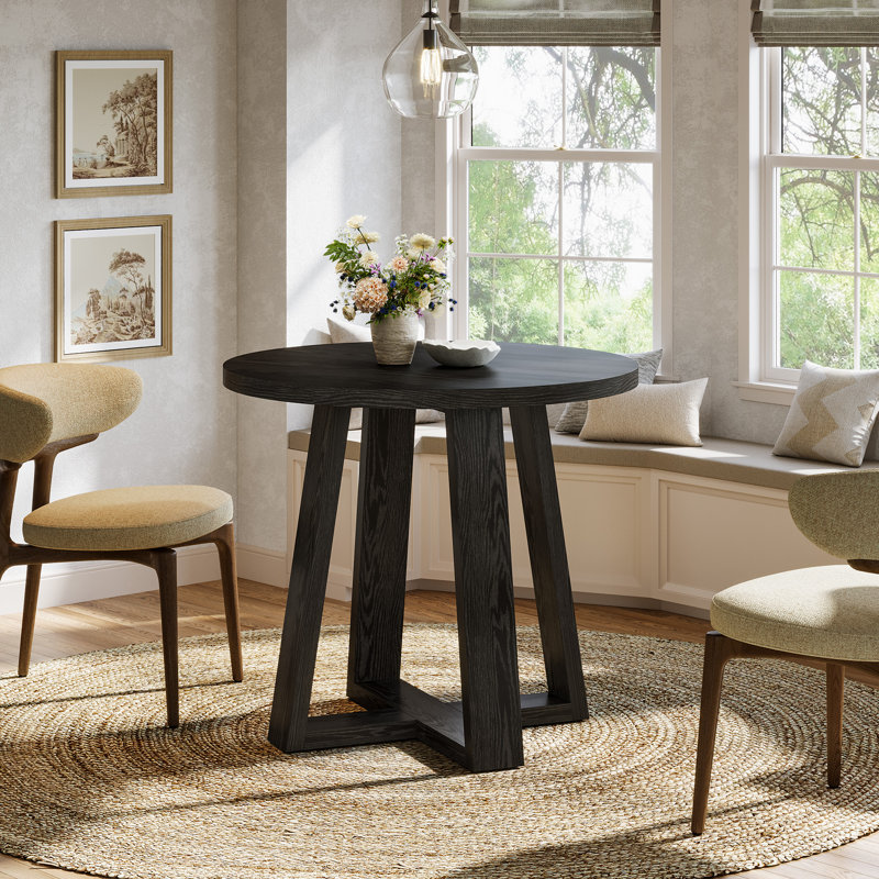 Round Dining Table, Black