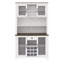 Armoire de rangement rustique avec portes à DEL, portes et tablettes de cuisine, blanc-1770811139