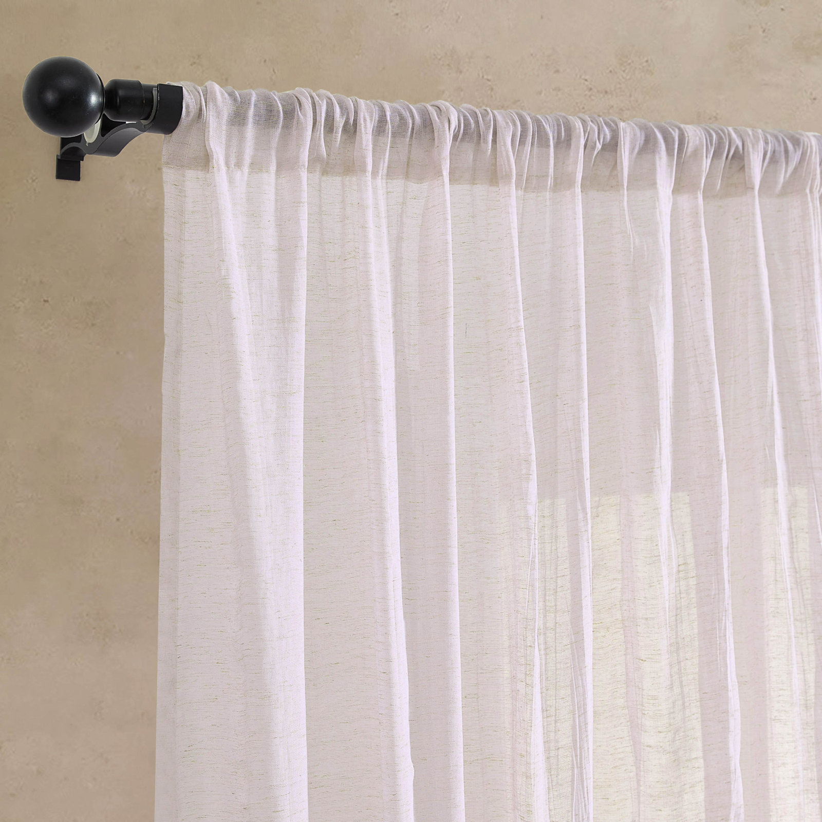 Solid Semi-Sheer Curtain Panels, 50" W x 63" L, Blue