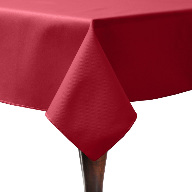 Cotton Twill Rectangular Tablecloth, 52" L x 48" W, 3, Red