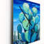 Horloge murale Cactus bleu Cerulean Collage I - Cactus-304378438