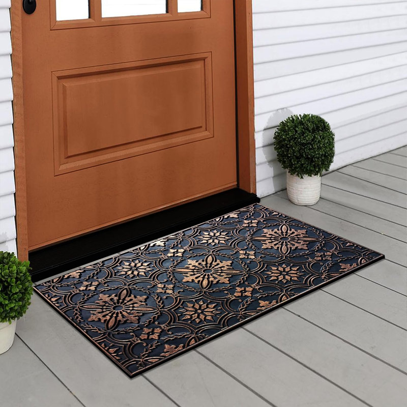 Paillasson en caoutchouc floral floral 18 pi x 30 po