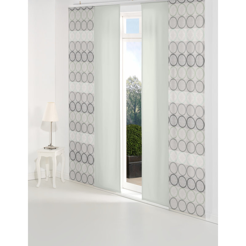 Deguzman Room Darkening Curtain Single Panel, 225cm H x 60cm W, Blue/Green/Light blue