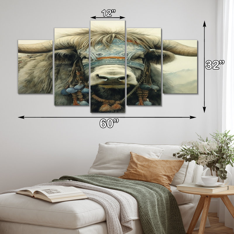 Amaranthe - Reproduction d'art mural animaux - 5 panneaux