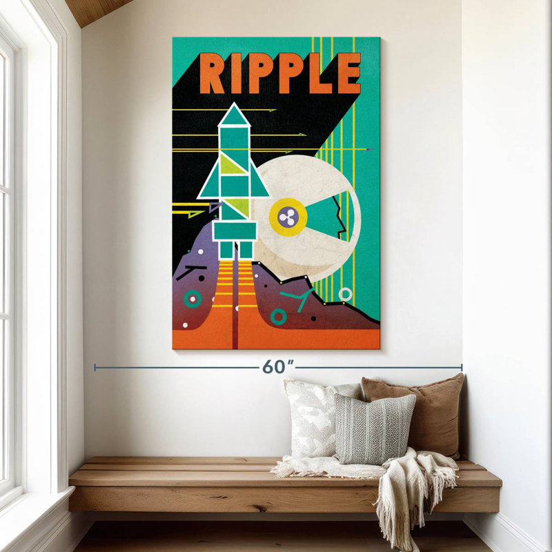 Tergel Cryptocurrency Ripple Poster, 51" H x 34" W