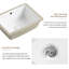 Lavabo encastré rectangulaire en céramique