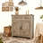 Light Gray-Washed Wood Farmhouse Barn-Door Storage Cabinet, Coffee Bar Buffet Sideboard with Drawer for Kitchen & Living Room-255501433