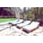 Jess Teak Single Chaise Lounger White Cushions