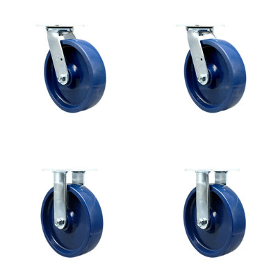 4 Piece Solid Poly Caster Set