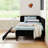Velvet Upholstery Adjustable  Bed with 2 Storage Drawers-1493980284-1493108135