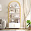 181.7cm H x 80.1cm W Iron Bookcase