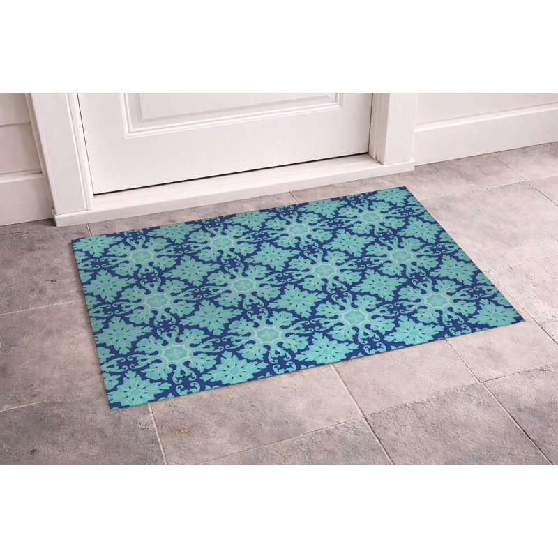 Paillasson Damask, Bleu, L 21 po x L 34 po