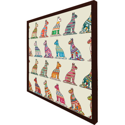 Bhradain Egyptian Cats 1 Piece Single Picture Frame Wall Art