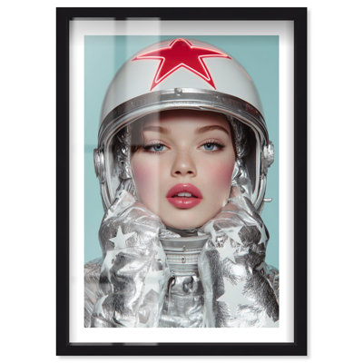 «Retro Space II Shadowbox» par Coastal Glam Art par Notoriart, cadre noir, 20 x 30