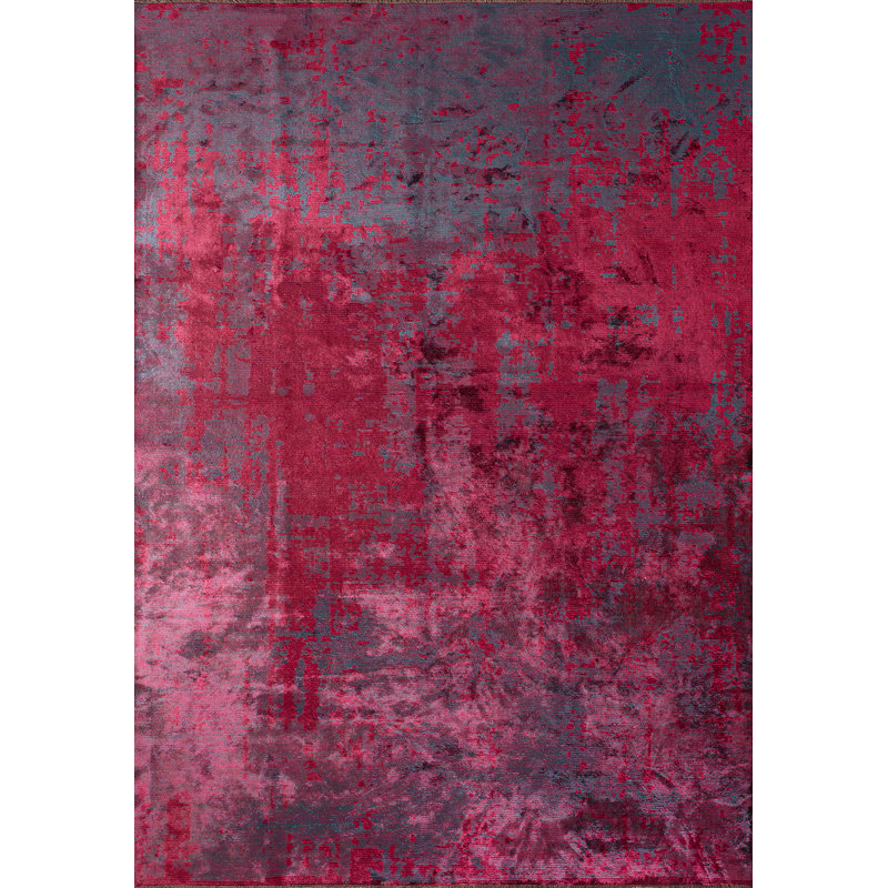 Ambriana Rectangle Abstract Cotton and Viscose Indoor / Outdoor Area Rug, Rectangle 5'3" x 7'6"