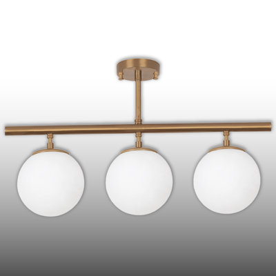 Plafonnier semi-encastré 3 lumières