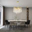 Lustre moderne unique à 8 lumières Gambrill