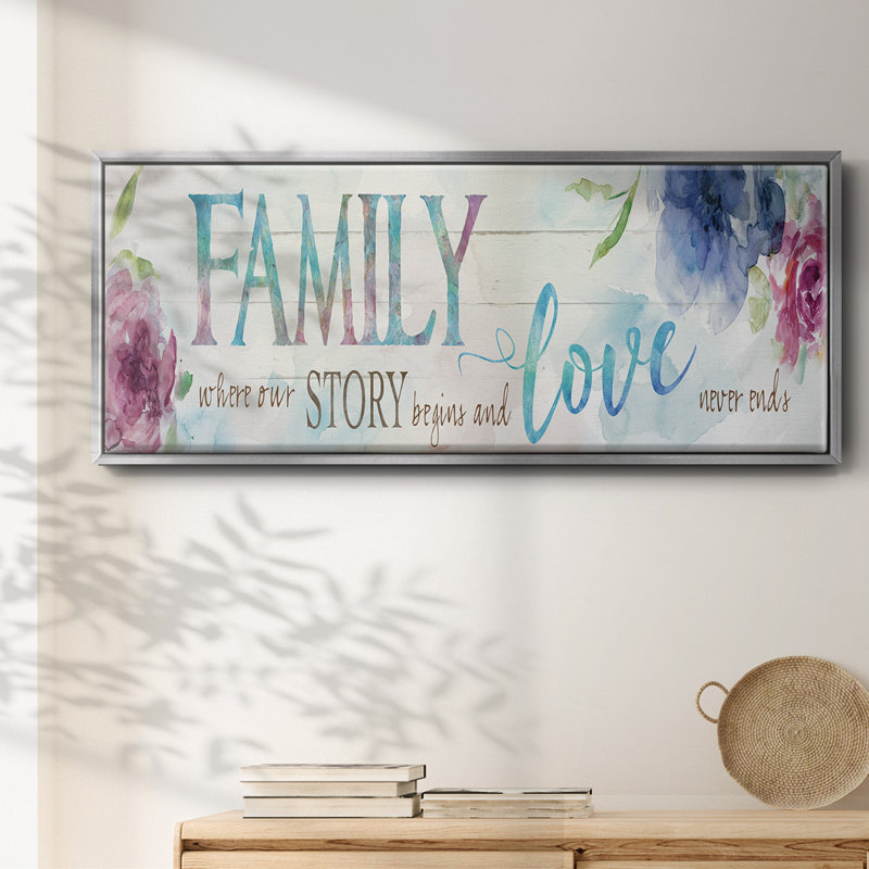 Family Love Story - toile encadrée, H 20 po x l 50 po