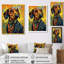 Teckel élégant en costume élégant - reproduction d'art mural chien-23090610-23090611